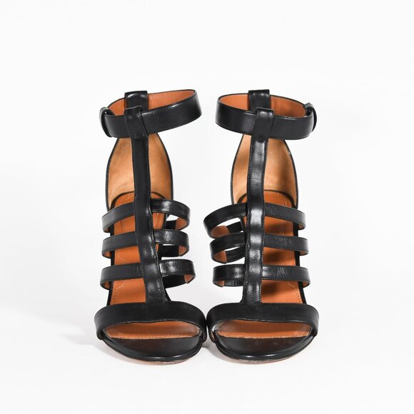 Givenchy Black Leather Kali Strappy Sandals, Size 37 - Picture 2 of 15